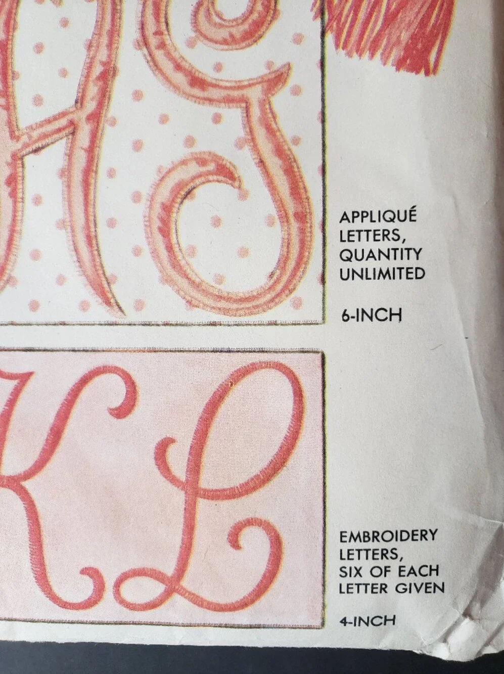 Vintage 1964 Monogram Transfer Pattern, Uncut #7313